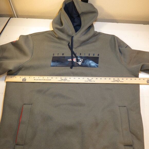 NEW ENGLAND PATRIOTS FOOTBALL HOODIE HOODED SWEATSHIRT 3XL Team Coach Issue Nike - Picture 7 of 8